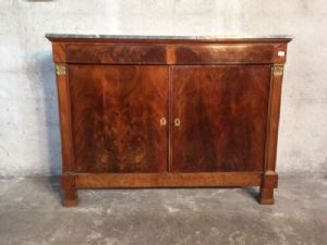 Antikes und elegantes Empire-Sideboard aus Mahagoni und Mahagonifurnier
